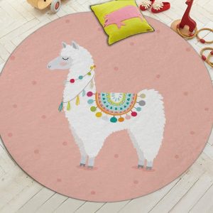 Grand Tapis Rond Rose Poudré | Mon Tapis Rond