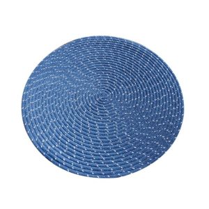Tapis Rond Bleu Canard