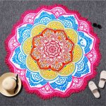 Tapis Rond Méditation Rose