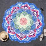 Tapis Rond Méditation Bleu