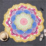 Tapis Rond Méditation Jaune