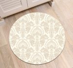 Tapis Rond Nordique Blanc