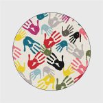 Tapis Rond Empreinte Main