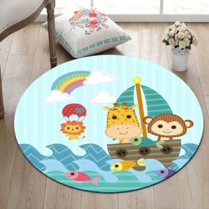 Tapis Rond Bateau Des Animaux