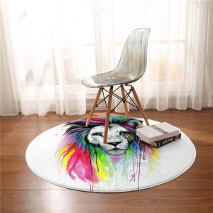 Tapis Rond Hippy Lion