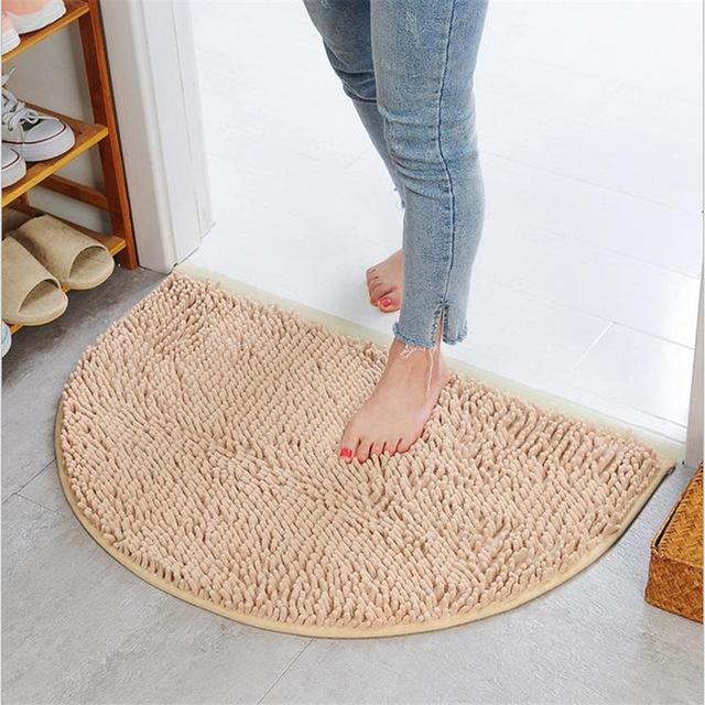 Tapis De Bain Demi Rond Beige | Mon Tapis Rond