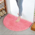 Tapis De Bain Demi Rond Rose | Mon Tapis Rond