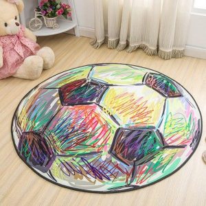 Tapis Rond Ballon Coloré | Mon Tapis Rond