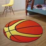 Tapis Rond Ballon De Basketball | Mon Tapis Rond