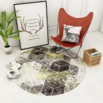 Tapis Rond Blanc Et Gris | Mon Tapis Rond