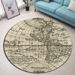 Tapis Rond Blanc Et Mauve | Mon Tapis Rond