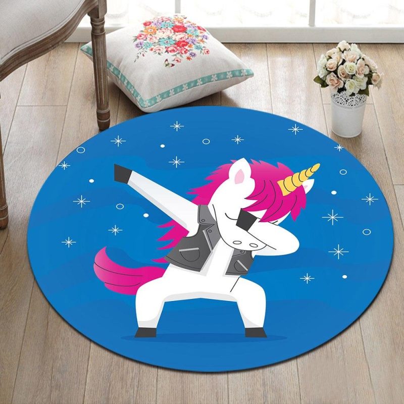 Tapis Rond Bleu Roi | Mon Tapis Rond