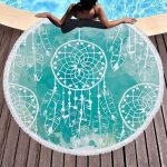 Tapis Rond Bleu Vert | Mon Tapis Rond
