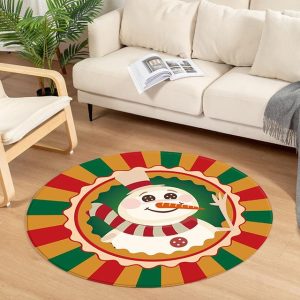 Tapis Rond Bonhomme de Neige | Mon Tapis Rond