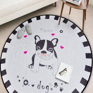Tapis Rond Bouledogue | Mon Tapis Rond