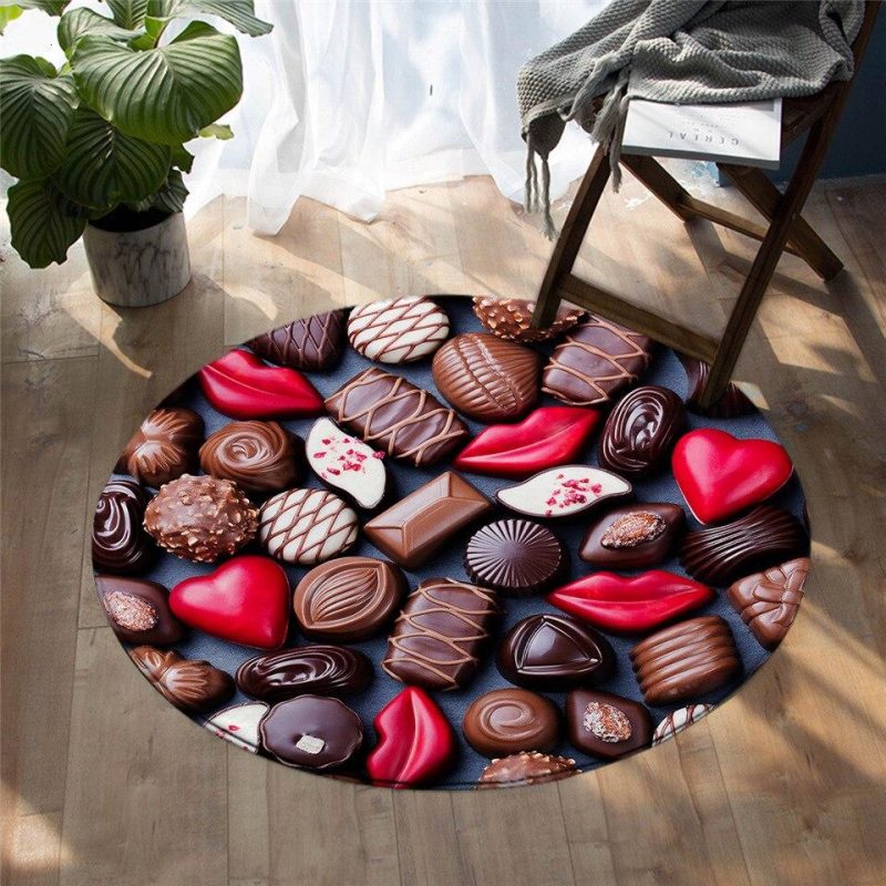 Tapis Rond Chocolat | Mon Tapis Rond