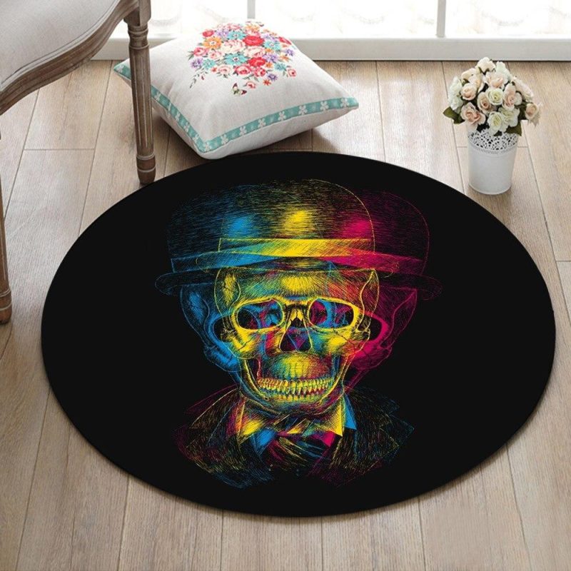 Tapis Rond Crâne | Mon Tapis Rond