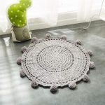 Tapis Rond Crochet Noir | Mon Tapis Rond
