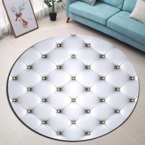 Tapis Rond Cuir Clouté | Mon Tapis Rond