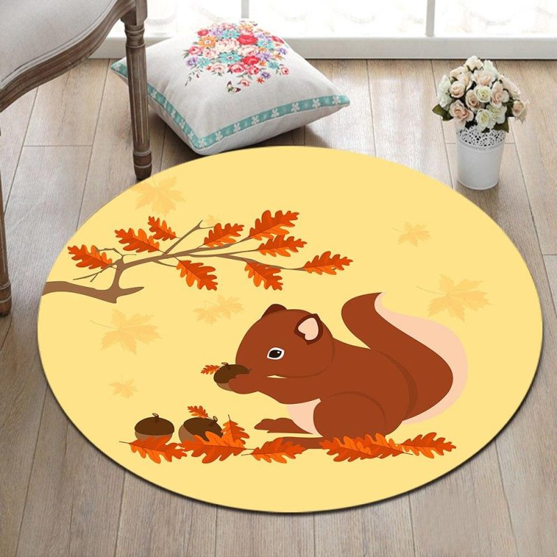 Tapis Rond Écureuil | Mon Tapis Rond