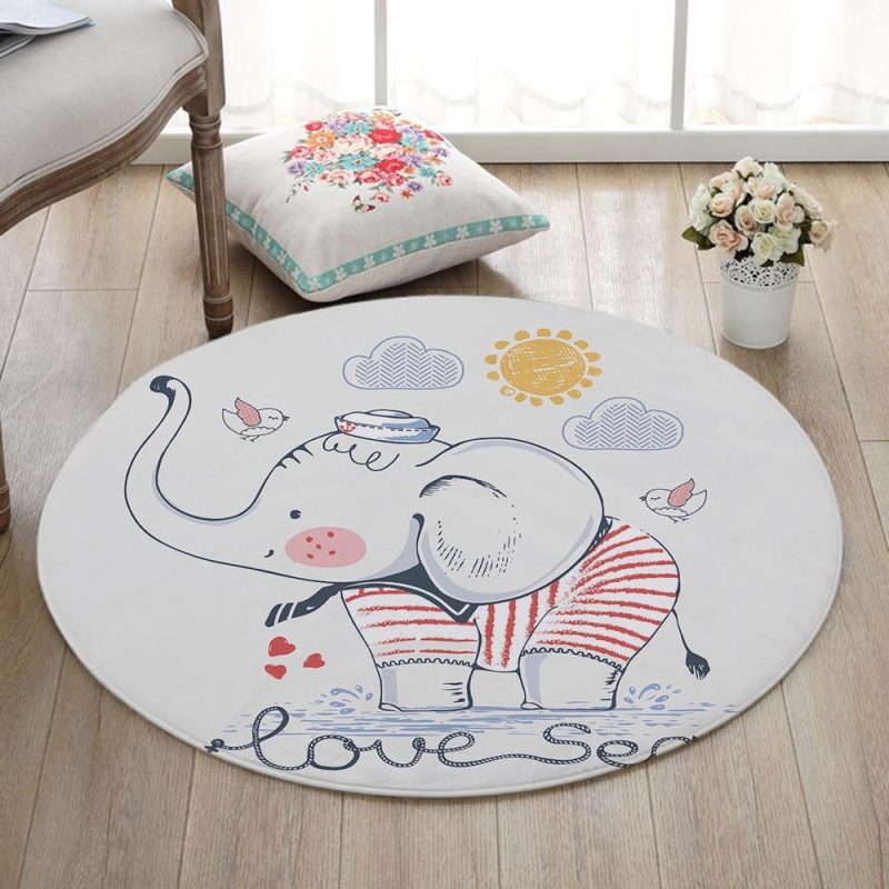 Tapis Rond Éléphant Marin | Mon Tapis Rond