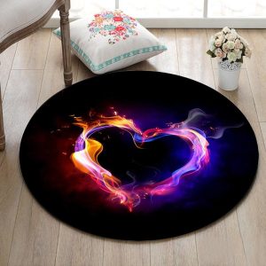 Tapis Rond En Forme De Cœur | Mon Tapis Rond