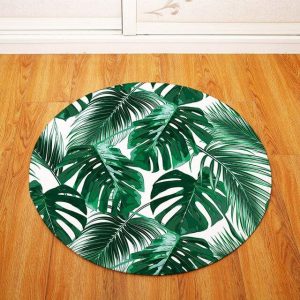 Tapis Rond Feuille Sauvage | Mon Tapis Rond