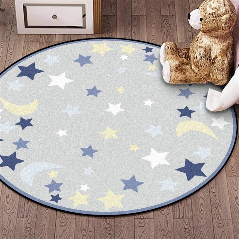 Tapis Rond Fille Étoile | Mon Tapis Rond