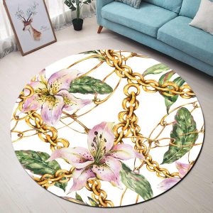 Tapis Rond Fleur De Lys | Mon Tapis Rond
