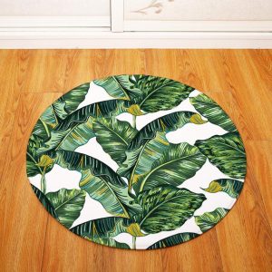 Tapis Rond Fleur Tropicale | Mon Tapis Rond