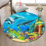 Tapis Rond Fond Marin | Mon Tapis Rond