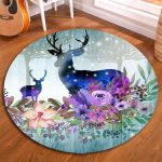 Tapis Rond Forêt De Fleur | Mon Tapis Rond