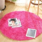 Tapis Rond Fourrure Rose | Mon Tapis Rond