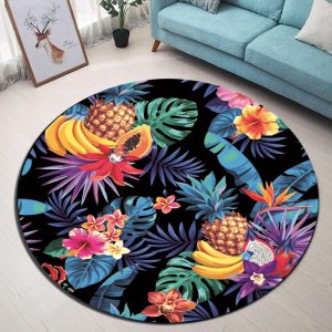 Tapis Rond Fruit Exotique | Mon Tapis Rond