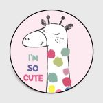 Tapis Rond Girafe Bébé | Mon Tapis Rond