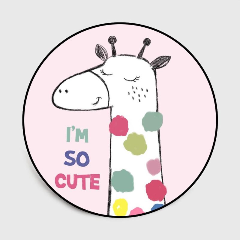 Tapis Rond Girafe Bébé | Mon Tapis Rond
