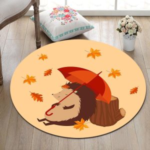 Tapis Rond Hérisson | Mon Tapis Rond