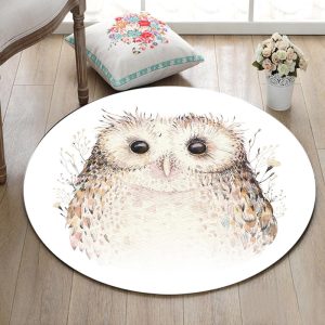 Tapis Rond Hibou | Mon Tapis Rond