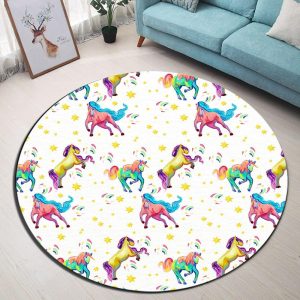 Tapis Rond Licorne Enfant | Mon Tapis Rond