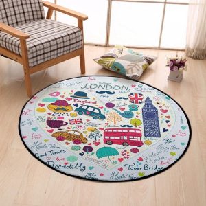 Tapis Rond Londres Enfant | Mon Tapis Rond