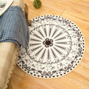 Tapis Rond Mandala Beige | Mon Tapis Rond