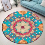 Tapis Rond Mandala Coloré | Mon Tapis Rond