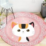 Tapis Rond Motif Chat | Mon Tapis Rond