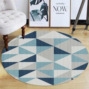 Tapis Rond Motif Triangle | Mon Tapis Rond