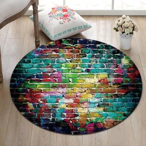 Tapis Rond Mur Coloré | Mon Tapis Rond