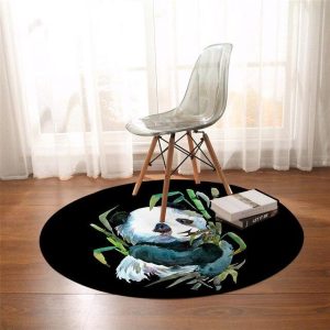 Tapis Rond Panda Sauvage | Mon Tapis Rond