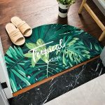 Tapis Rond Porte D'Entrée Tropical | Mon Tapis Rond