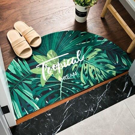 Tapis Rond Porte D'Entrée Tropical | Mon Tapis Rond