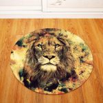 Tapis Rond Roi De La Savane | Mon Tapis Rond