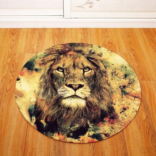 Tapis Rond Roi De La Savane | Mon Tapis Rond